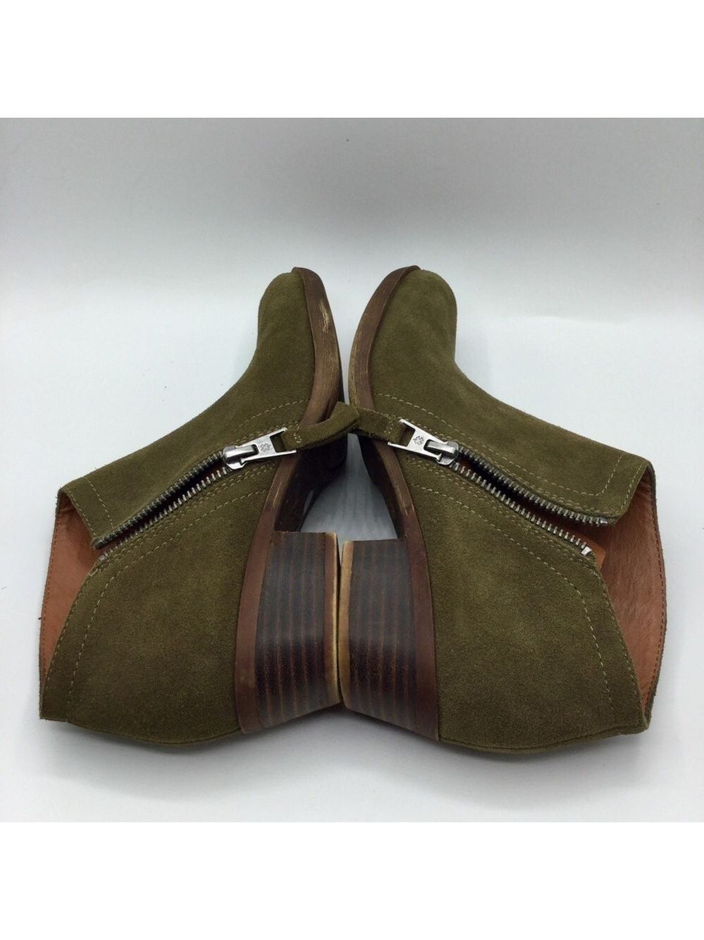 Lucky Brand Brielley2 Oiled Suede Ankle Boots Booties Size 7M - Picture 11 of 12